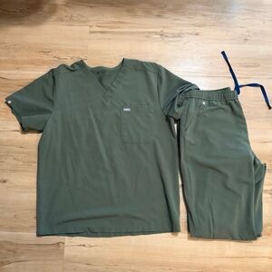 Figs Sage Green Scrub Set